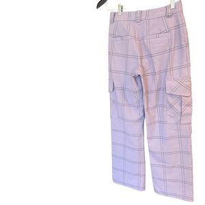 Sunday Best 0 EUC wool blend Lavender Checkered Cargo Pants wide leg/flare